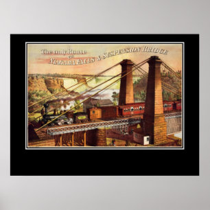 Poster des chutes du Niagara et du pont suspendu