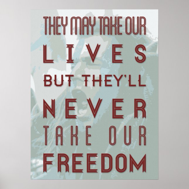 Poster des citations de Braveheart (Devant)