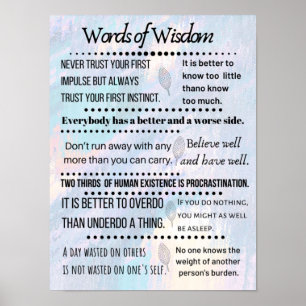 Poster des citations de Words Wisdom