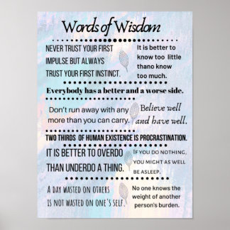 Poster des citations de Words Wisdom