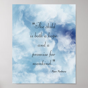 Poster des citations Maria Montessori