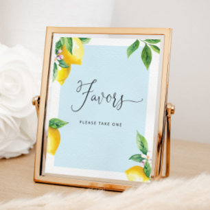 Poster des Citrons Bleus baby shower Faveurs