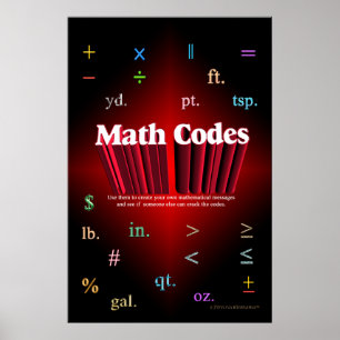 Poster des codes mathématiques