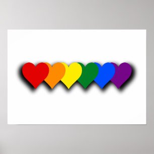 Poster des coeurs de fierté LGBT