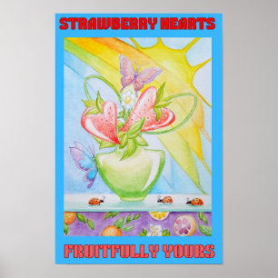 POSTER DES COEURS DE STRAWBERRY
