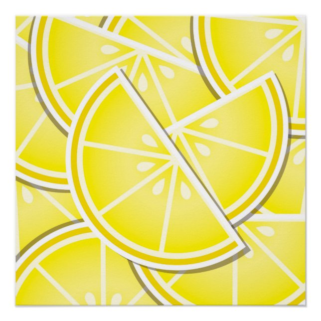 Poster Des coins de citron funky ! (Devant)