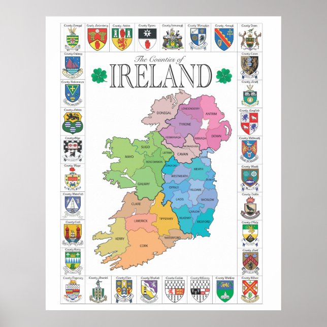 Poster des comtés d'Irlande (Devant)