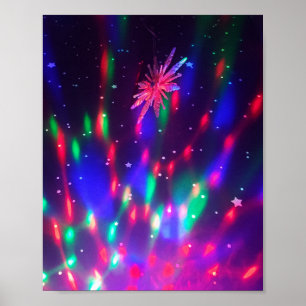 Poster des couleurs de disco psychadélique