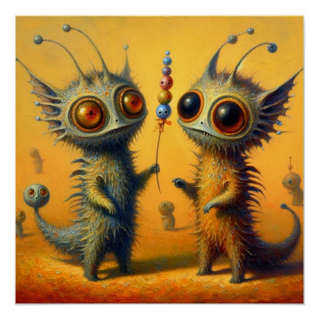 Poster Des créatures étranges (Devant)