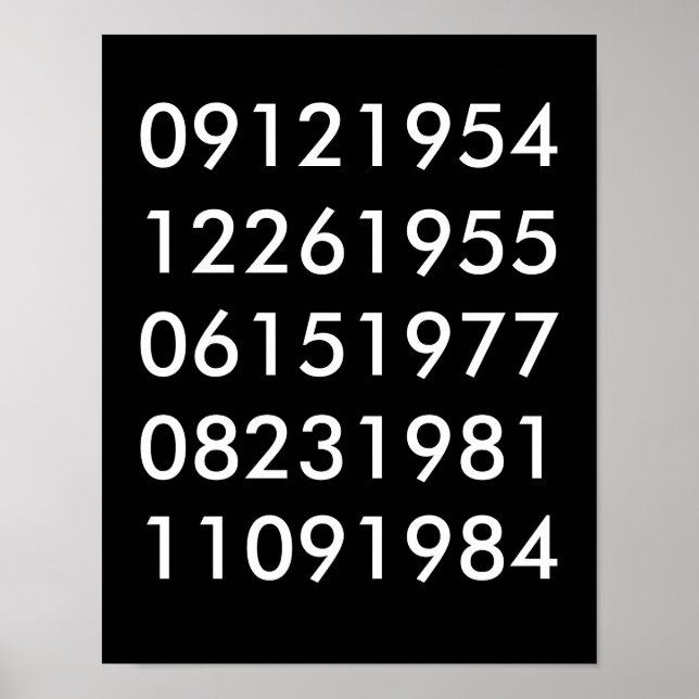 Poster des dates spéciales modernes (Devant)