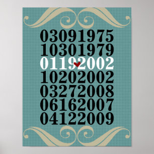 Poster des dates spéciales originales