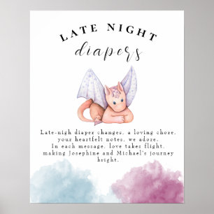 Poster des Diapeurs de nuit Baby shower Dragon