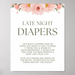 Poster des Diapeurs de nuit de Baby shower Floral