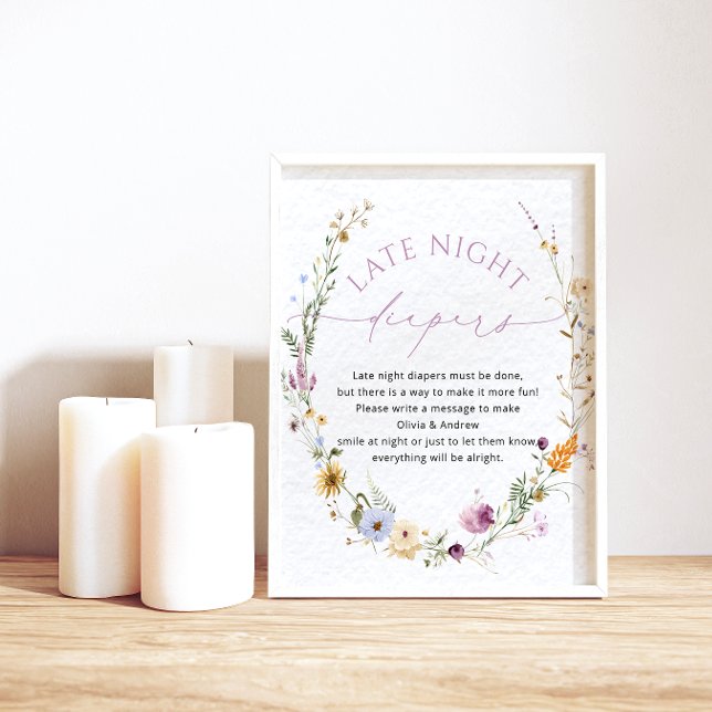 Poster des Diapeurs de nuit Fleurs sauvages élégan (Créateur téléchargé)