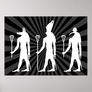 Poster des dieux de crosse - blanc sur foncé