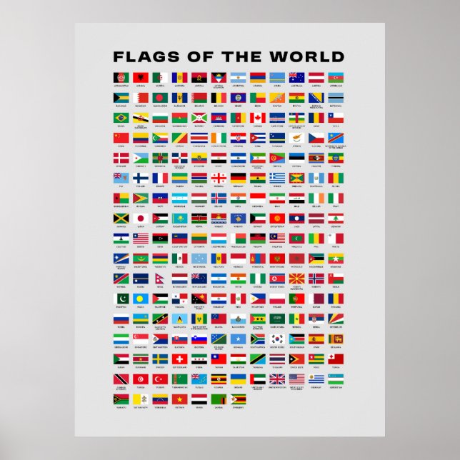 Poster des drapeaux du monde éducatif (Devant)
