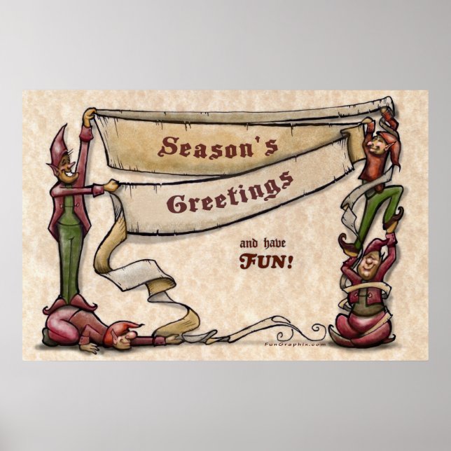 Poster des Elves Bonnes Fêtes (Devant)