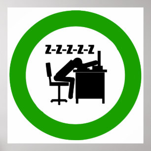 Poster des employés de bureau dormant