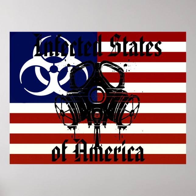 Poster des États d'Amérique infectés par le virus  (Devant)