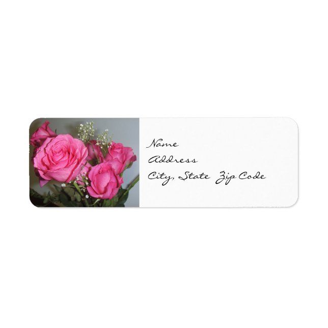 Poster des étiquettes d'adresse de retour Roses (Devant)