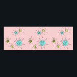 Poster des étoiles atomiques rose<br><div class="desc">Ce motif d'affiche étoile atomique rose et emblématique présente des étoiles atomiques emblématiques. C'est vrai ! L'ancienne école, l'arrière - plan de couleur rose Première dame avec des taches d'or est la toile de fond parfaite pour le céleri turquoise, apaisant et kitsch cercles de couleur vert poire. Les taches de...</div>