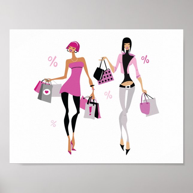 Poster des femmes dans les magasins (Devant)
