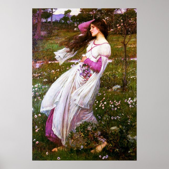 Poster des fleurs à vent Waterhouse (Devant)