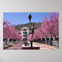 Poster des fleurs de cerisiers dans Hot Springs Ar