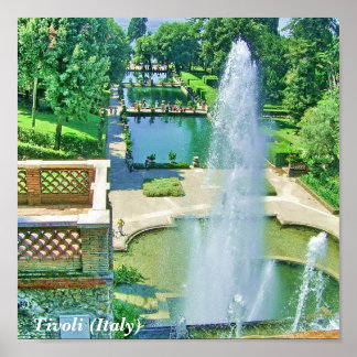 Poster des Fontaines de Tivoli (Italie)