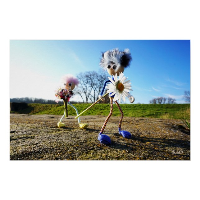 Poster Des fubby dans la nature avec des madélifes. (Devant)