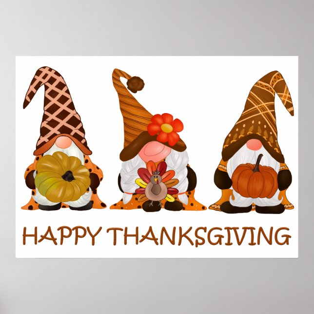 Poster des Gnomes de Thanksgiving (Devant)