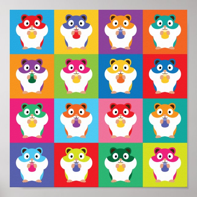 Poster des Hamsters Pop Art (Devant)
