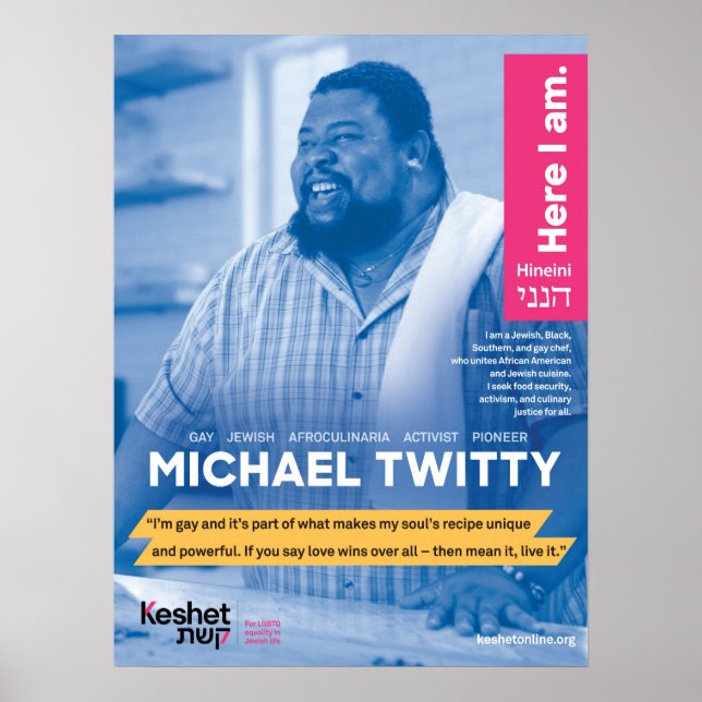 Poster des héros juifs LGBTQ - Michael Twitty (Devant)