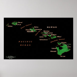Poster des îles Hawaii