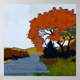 Poster des impressions de fin d'automne