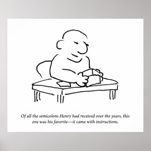 Poster des instructions Semicolon