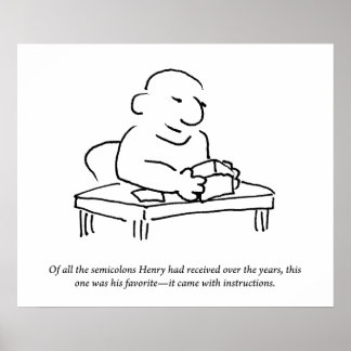 Poster des instructions Semicolon