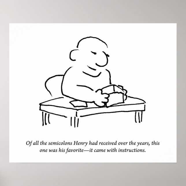 Poster des instructions Semicolon (Devant)