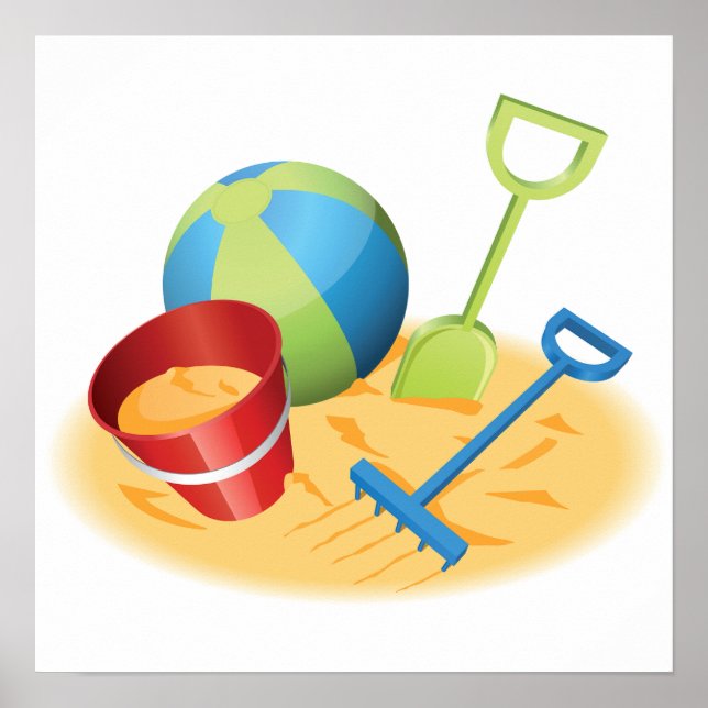 Poster des jouets de plage (Devant)