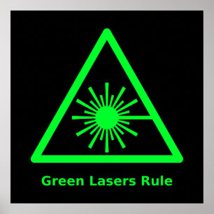 Poster des Lasers verts