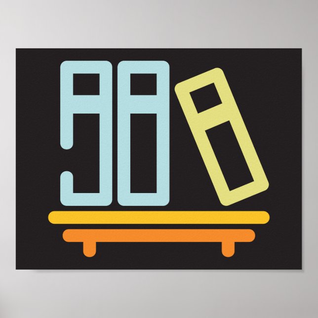 Poster Des Livres Sur Une Étagère (Devant)