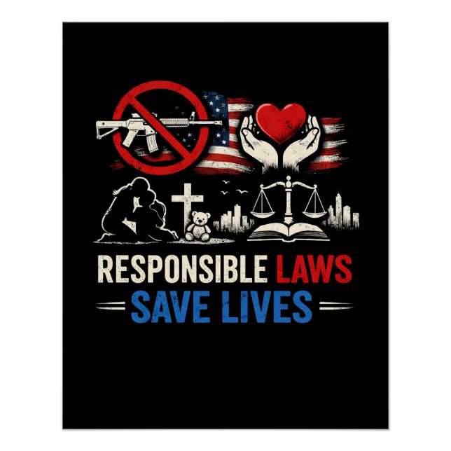 Poster Des lois responsables sauvent des vies (Devant)