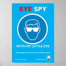 Poster des lunettes de sécurité pour espion oeil
