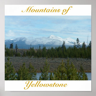 Poster des montagnes de Yellowstone