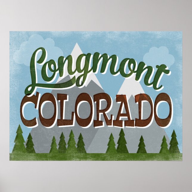 Poster des monts Longmont Colorado Snowy (Devant)