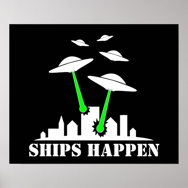 Poster Des navires OVNI ont eu lieu (Devant)