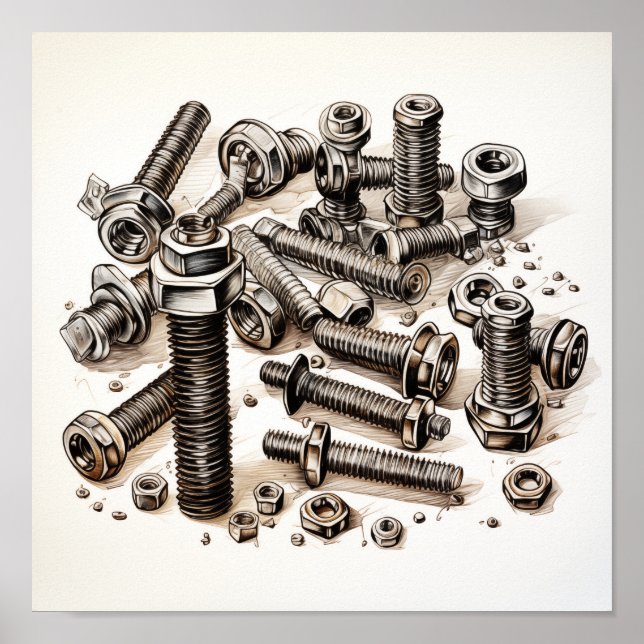 Poster des noix et des boulons (Devant)