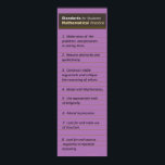 Poster des normes pour les pratiques mathématiques<br><div class="desc">Normes pour les étudiants mathématiques affiche des pratiques de mathématiques. Mathématiques de base</div>