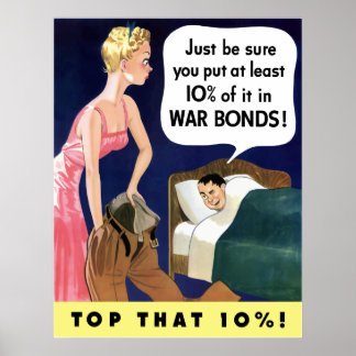 Poster des obligations de guerre Vintages de 2ème