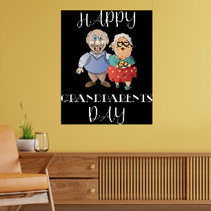 Poster des pancartes de la fête des grands-parents